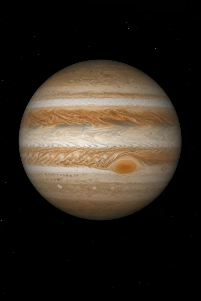 Detailed portrait of Jupiter